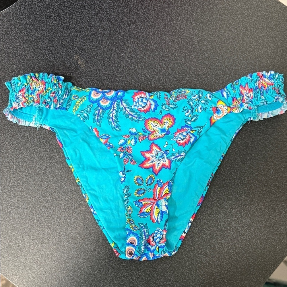 Calzedonia Blue Floral Bikini Bottom